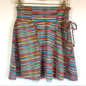 Soybu horizontal striped cotton skirt/ Small